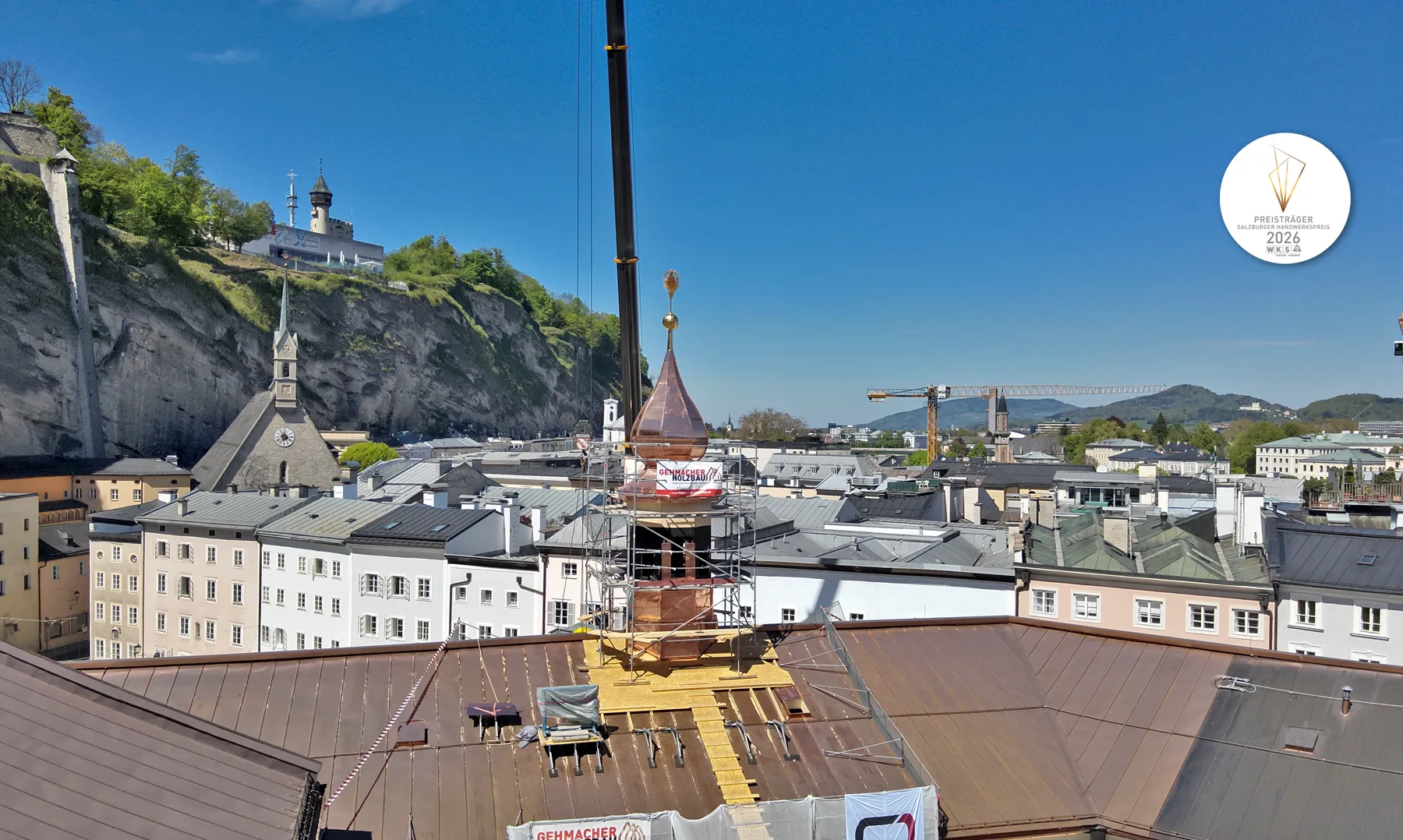 dachdecker salzburg - zwieblturm, altstadt salzburg - gewinner, salzburger handwerkspreis 2026